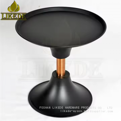 Modern Metal Black Cast Iron and Aluminium Alloy Coffee Tea Table Featuring Steel Legs photo-4
