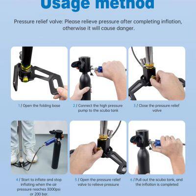 Lung Tank 0.5L Mini Scuba Tank Scuba Snorkel Mask High-Pressure Pump Diving Equipment Breathable Lung Tank Dive Air Oxygen photo-5