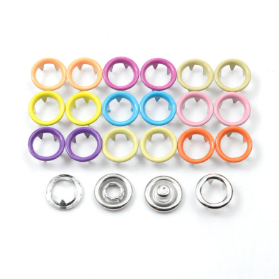 Clothing Accessories Lead Free Brass Metal Ring Prong Snap Button With 4 Parts for Infant Baby Clothes baby bibs