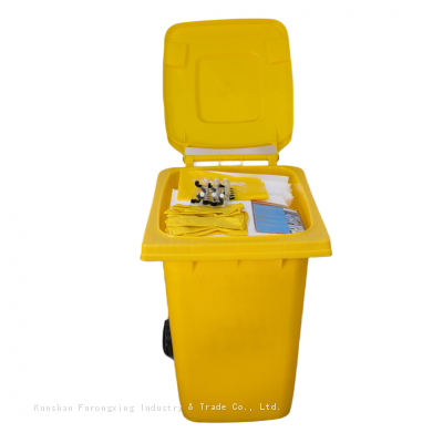 120 Litre Wheeled Bin Oil Spill Kit For Warehouse Oil Leakage photo-5