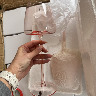 Lead Free Red White Clear Pink Wine Glasses Crystal Red Wine Glasses Champagne Cocktail Glasses Cup photo-5