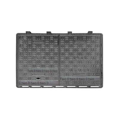 Lubao Manufacturer of Ductile Iron Double-opening Square Manhole Covers 1000*1000, Double-door Linked Heavy-duty for Communication, Sewage and Municipal Use photo-5