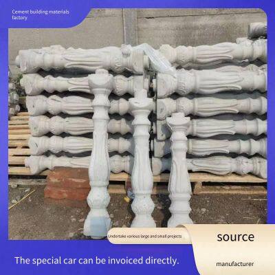 Precast Cement Balcony Railings for Villas and Self-built Houses, Rooftop Guardrails, Concrete European-style Vase Column Fences photo-5