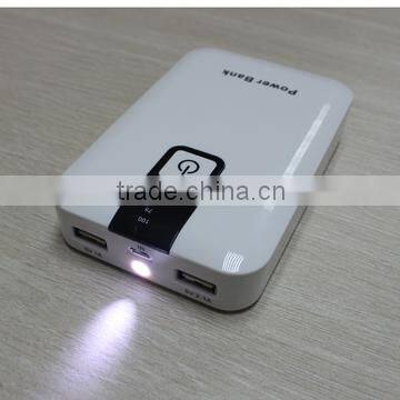 11200mA double USB Ultra-thin dual usb mobile power bank with led indicator MP019