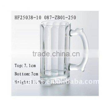 Clear Glass Beer Mug/Cup with Handle