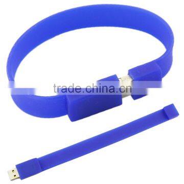 Bulk Cheap Colorful Silicon USB Flash Bracelet as Birthday gift