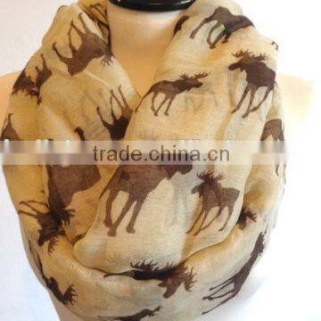 Hot Selling 2015 New Antelope Pattern Print Fashionable Lady Scarf photo-5