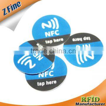 Printed Passive RFID 1k or ntag203 Chip NFC Tag in Z-Fine manufacturer