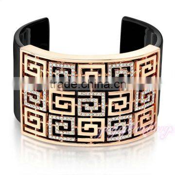 New launched 18k gold plated 2015 fashionable design india cuff bangle