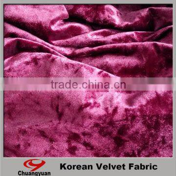 Wholesale Plain 40D haining fabric korean velvet for garments/clothes/upholstery