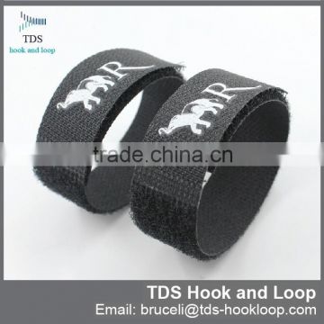 company logo printed hook and loop cable ties