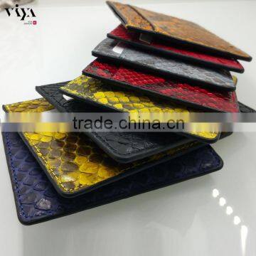 Wholesale Card Holder for Resale Python Leather Material Handmade Craft Provide Embossed Logo Customer Design
