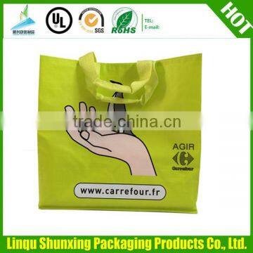 carrefour shopping bag/large shopping bag with zipper/non woven bag