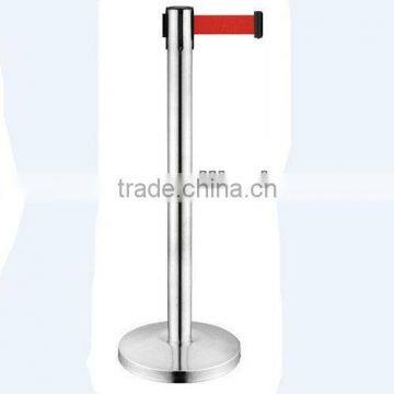 Post stanchion as queue management systems