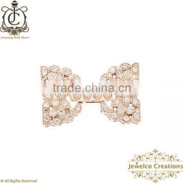 Bowtie Spacer Finding Jewelry,Pave Diamond Jewelry,Stylish Jewelry Component, Fashionable Jewelry Spacer Finding Wholesale