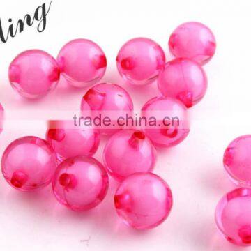 Hotpink Chunky Acrylic Round Transparent Plastic Beads in Beads ,8mm to 20mm Loost Beads for Kids Necklace Bracelet Jewelry