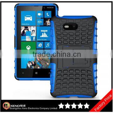 Keno New Style Cover for Nokia Lumia 820 TPU+PC Kickstand Combo Armor Case