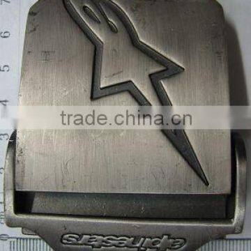 Oversea Business Style Gun Metal Metal Name Plate Belt Buckles photo-4