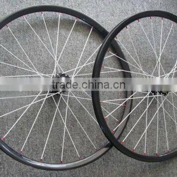 26er Mountain bike carbon wheels 23.5mm depth 24mm width Novatec D041/042 disc brake hubs 32H-32H