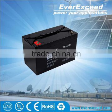 Popular promotional agm deep cycle 12V 100Ah maintenance free battery