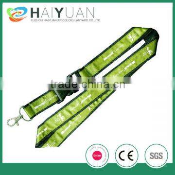 hot selling double satin layer lanyard with plastic buckle