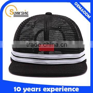 Wholesale Black 6 Panel Trucker Hat Custom Mesh Trucker Hat