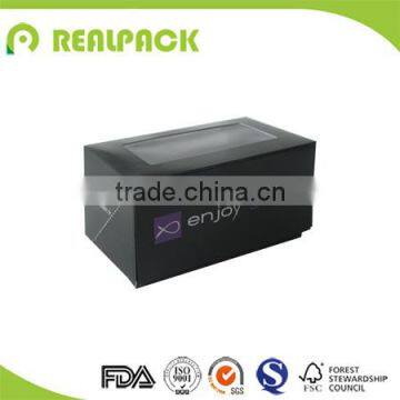 White paperboard enjoy sushi box custom printed