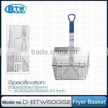 Standard Iron Wire Fryer Basket for Deep Fryer, Used in Commercial Kitchen