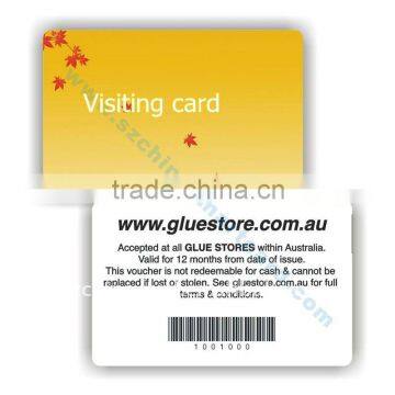 Plastic visiting card printing service