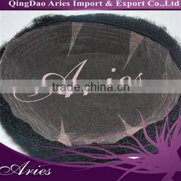 Hot Sale Cheap Afro Kinky Curl Indian Hair Black Mens Toupees for Sale photo-5