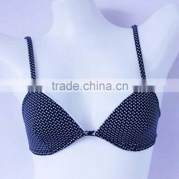 Latest dot printed ahh bra sift cotton high quality bra for girls