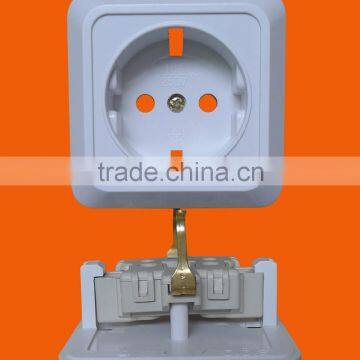 German style surface mounted 2 pin socket outlet with earth (S1010)