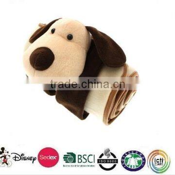 blanket with dog/plush blanket dog/cheap plush baby blanket