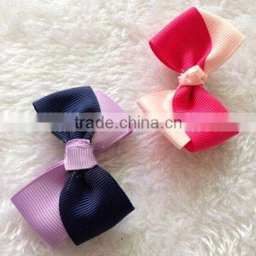 Two Color Popular Grosgrain Ribbon Bow,satin Gift Ribbon Bow Pre-made Bow photo-5