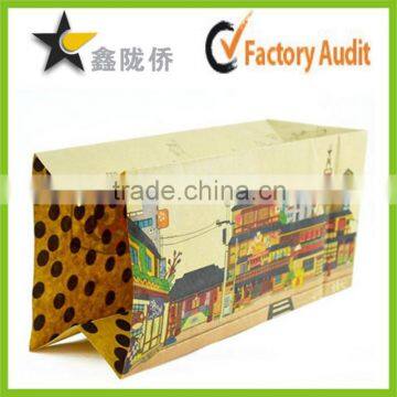 2015 custom made high quality oil painting pattern bag Paper Bag