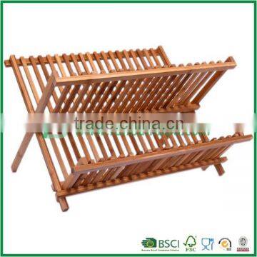 Medium 17" Eco-Friendly Kitchen All Bamboo Dish Rack Holder