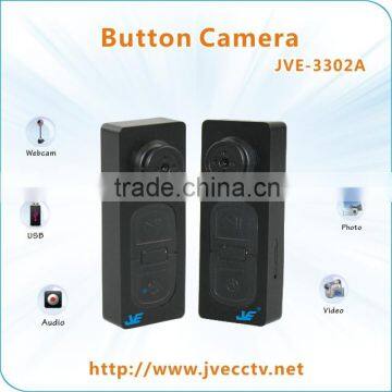 Mini Black Hidden Button Camera with Audio JVE 3302A