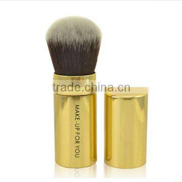 Gold Kabuki Makeup Brush Retractable Face Brush