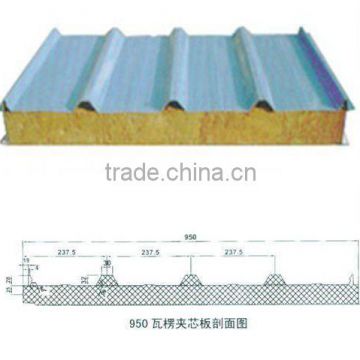 950 rock wool sandwich roof panel