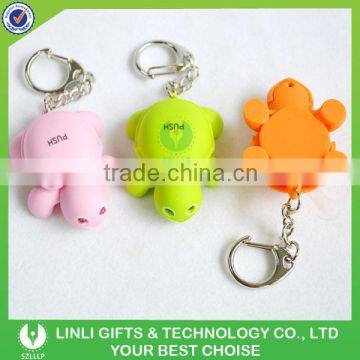 Souvenir Flashlight Sound Rubber Keychain Turtle photo-4