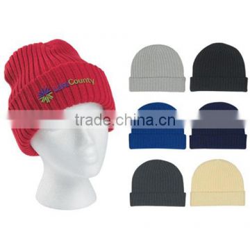 Promotional Winter 100% Acrylic Knit Beanie With Cuff