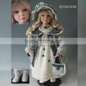 OEM 28 inch Country Style Standing Beautiful vinyl girl doll