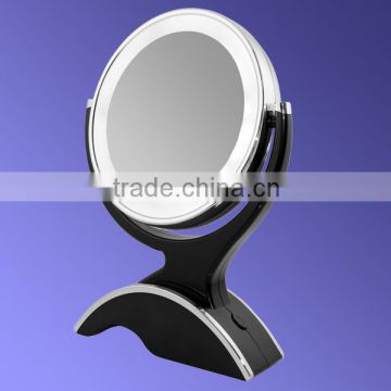 table standing mirror with lights