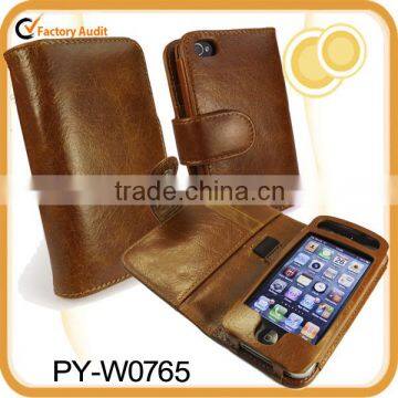 brown intage leather wallet for iphone 6