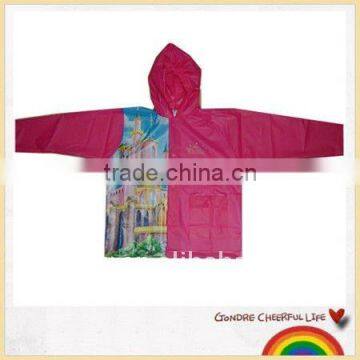 Nice cartoon princess children PVC raincoat