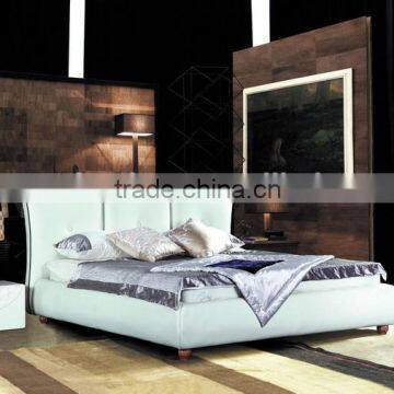 Neoclassical leather bed