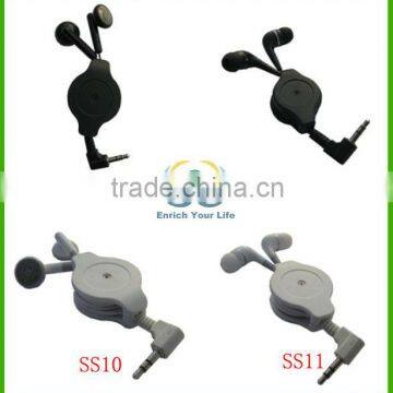 2013 retractable Handsfree earphone for mobile phone