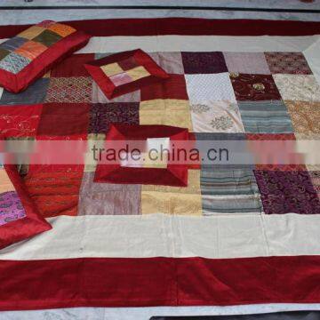 New style silk patch work printed bedspreads silk patch work printed bedspreads