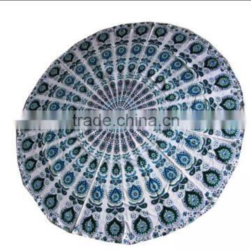 72"Indian mandala round tapestry