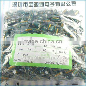 Capacitors 400V 4.7UF 8X12 NEW photo-2